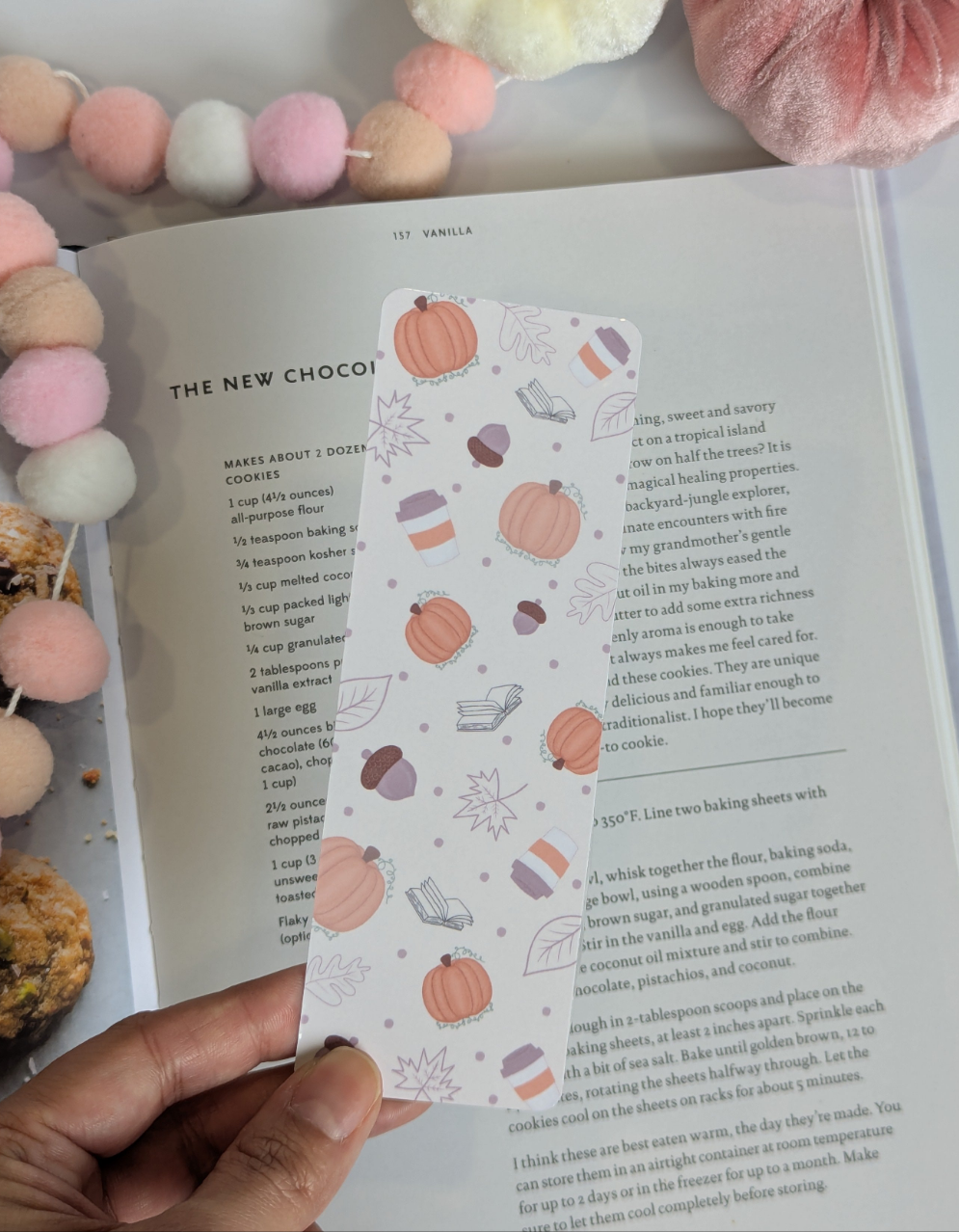 Orange Pumpkin Fall Theme Bookmark