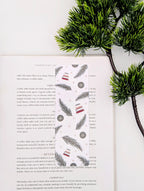 Christmas Holiday Pine Branches and Ornaments Bookmark