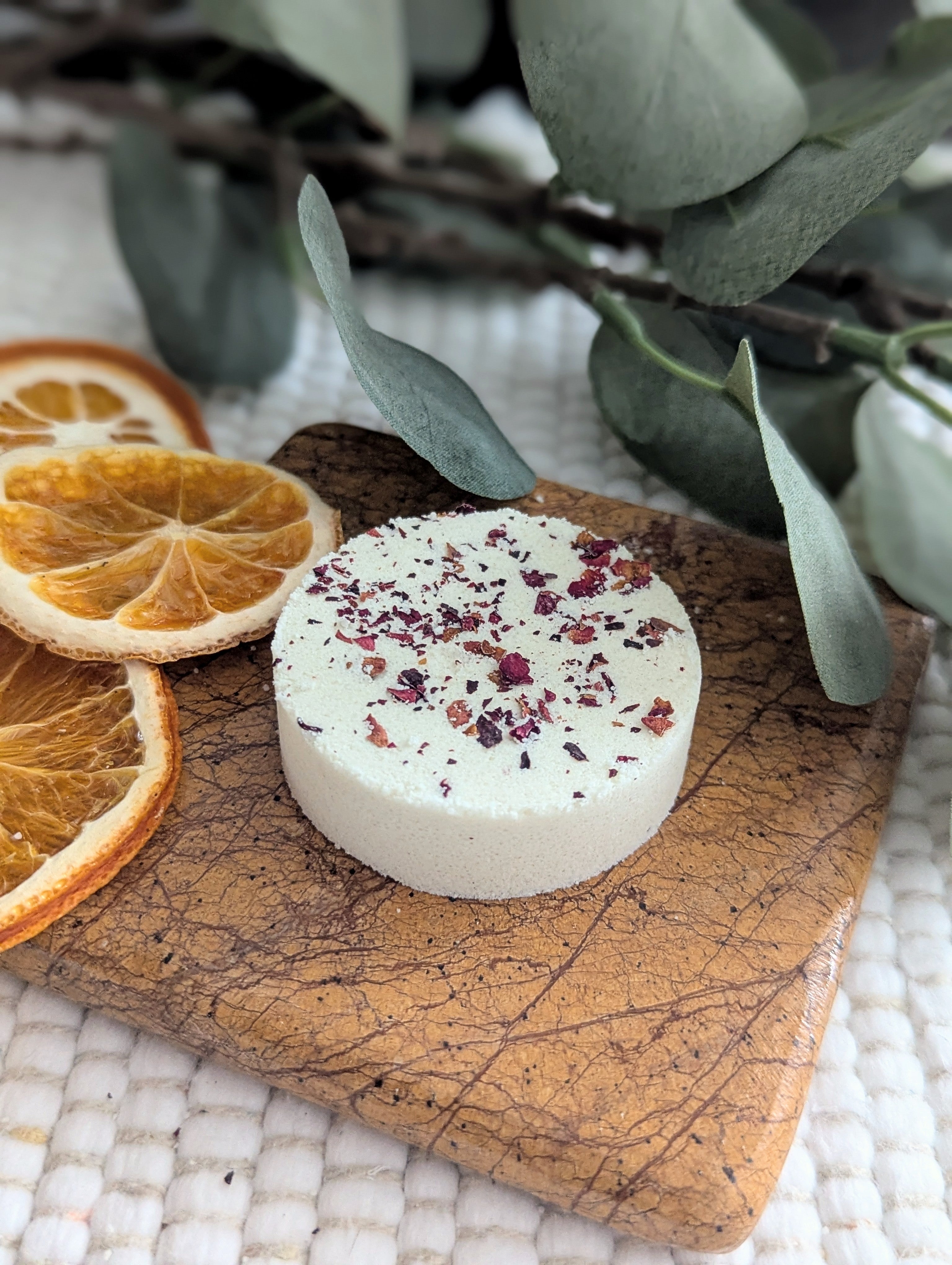 Energizing Orange Bergamot & Eucalyptus Shower Steamers Round