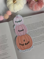 Grateful Gourds Good Reads Pumpkin Cut Out Bookmark