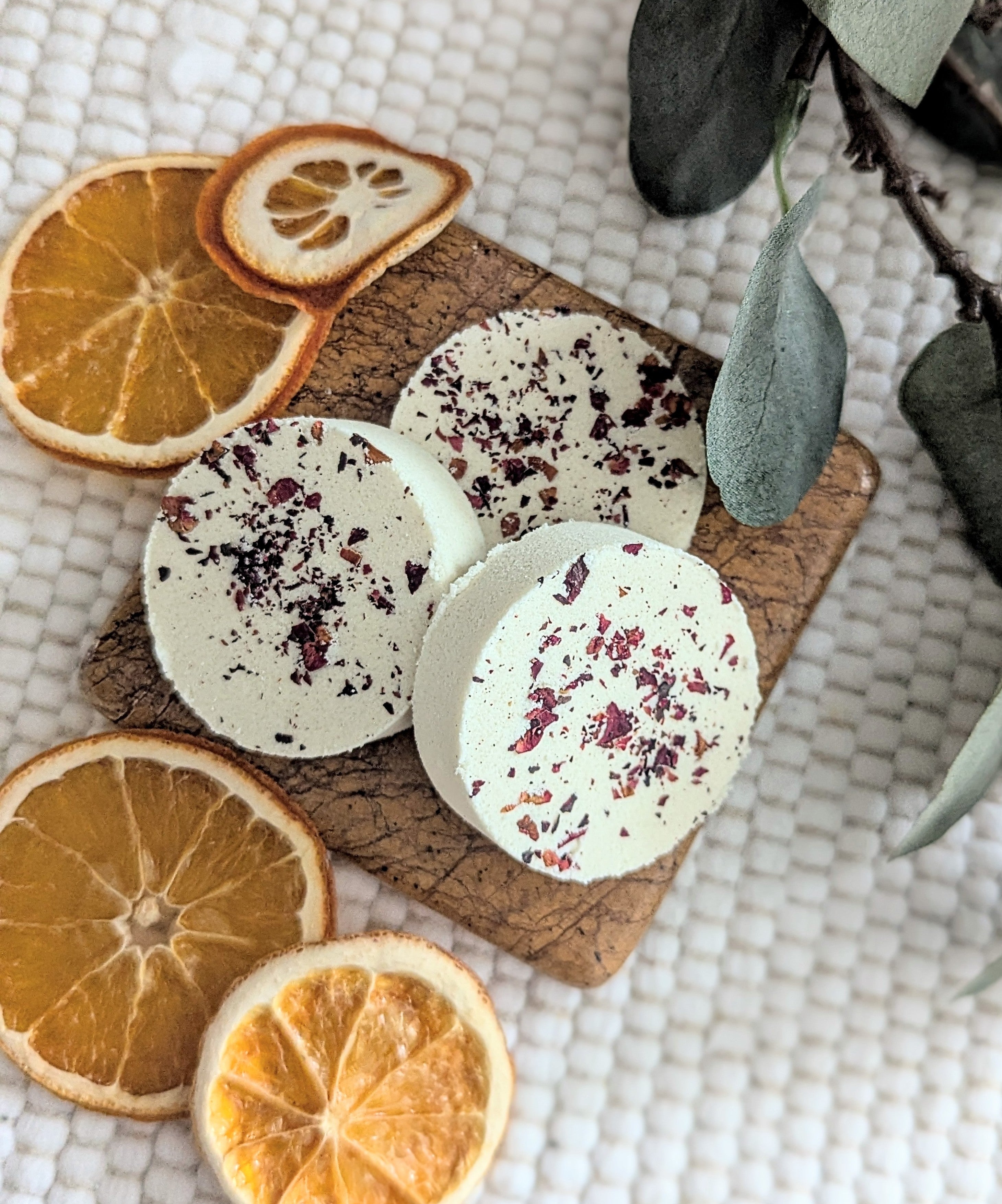 Energizing Orange Bergamot & Eucalyptus Shower Steamers Round