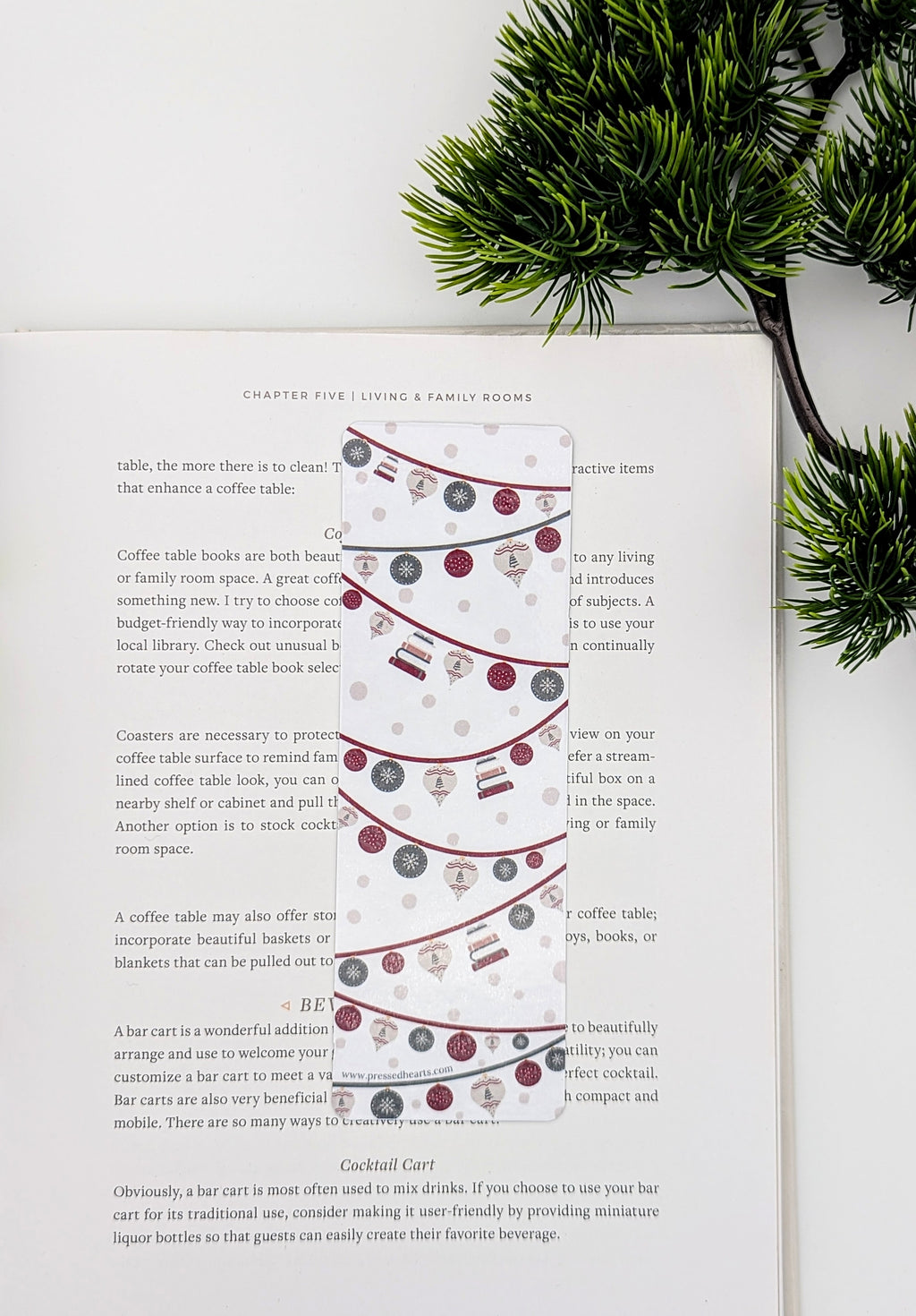 All Booked for Christmas Bookstack Tree Bookmark
