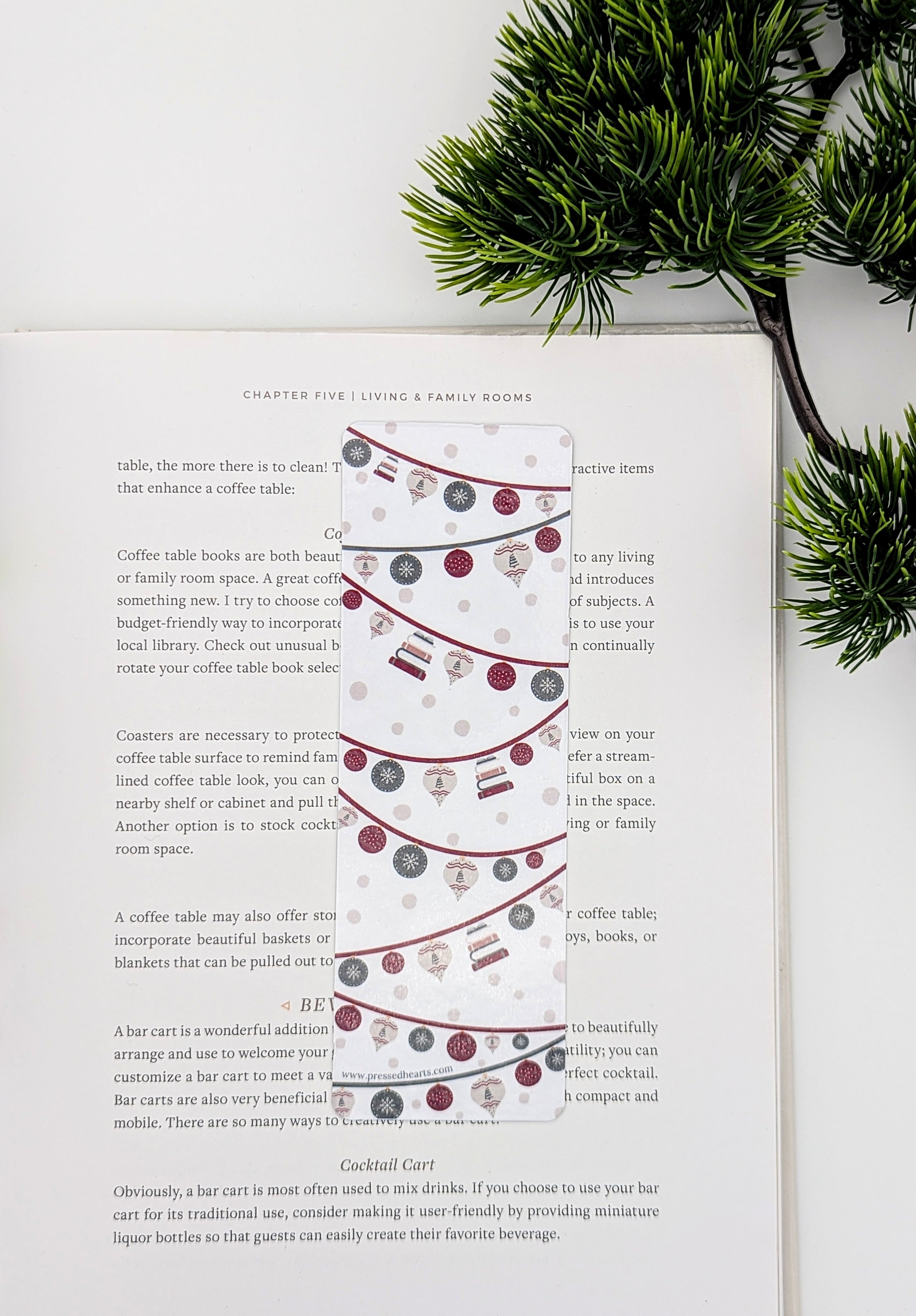 All Booked for Christmas Bookstack Tree Bookmark