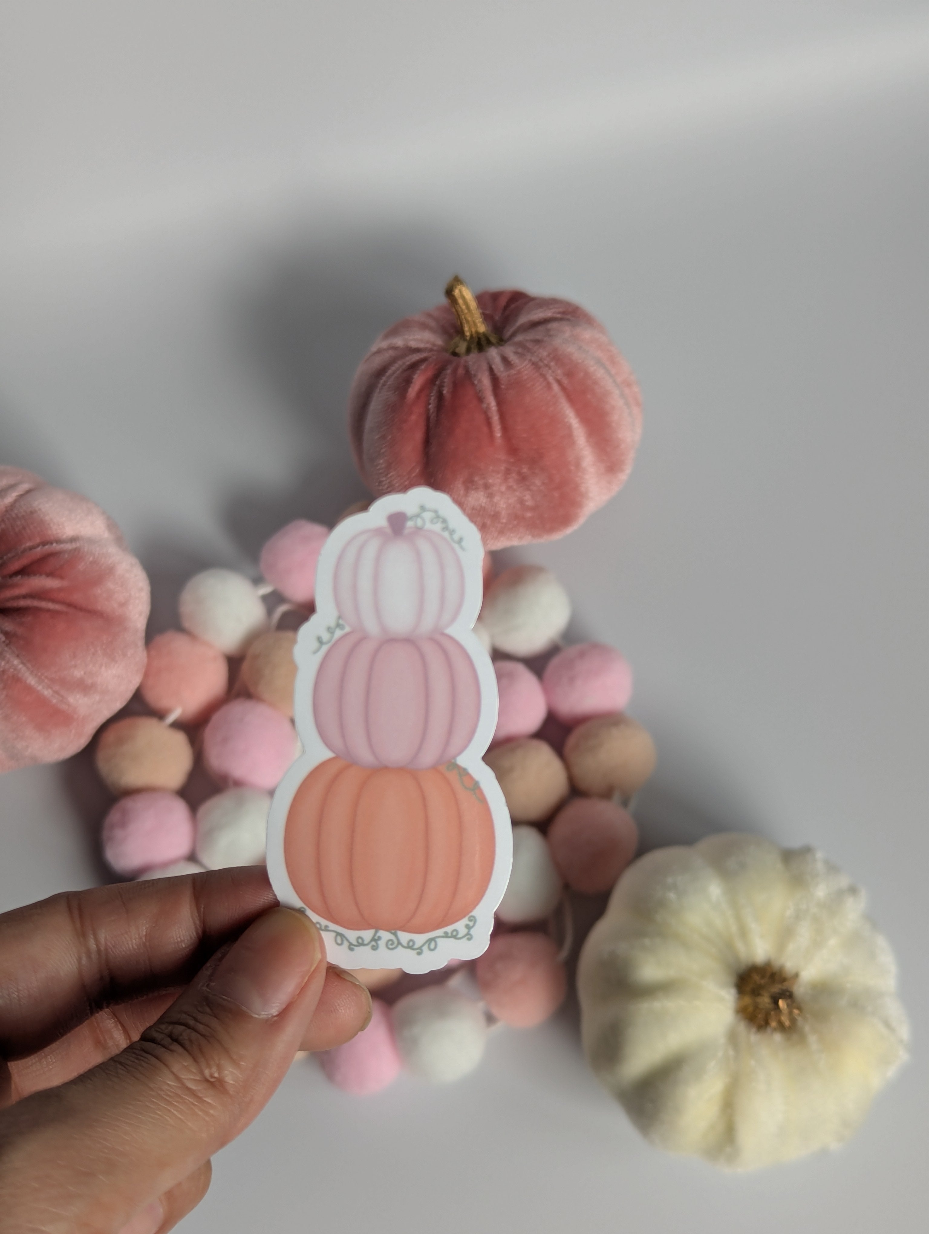 Pumpkin Stack Tier Fall Vinyl Sticker