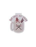 But First Hot Cocoa Gingerbread Man Holiday Christmas Magnetic Bookmark