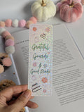 Grateful Gourds Good Reads Fall Theme Holographic Dots Bookmark