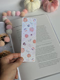 Orange Pumpkin Fall Theme Holographic Dots Bookmark
