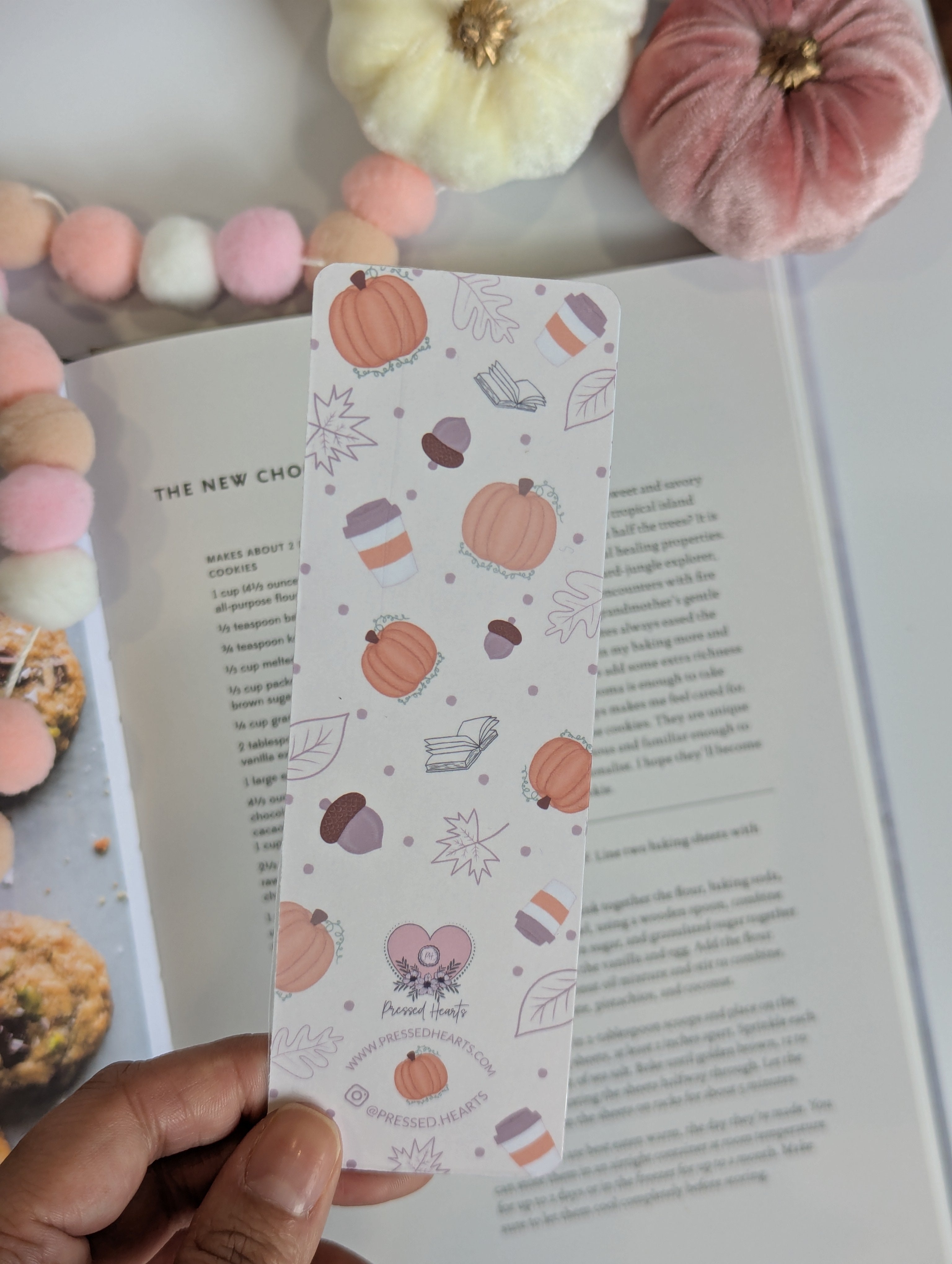 Orange Pumpkin Fall Theme Bookmark
