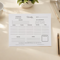 Simple Start Weekly Planner Pad, 11x8.5"