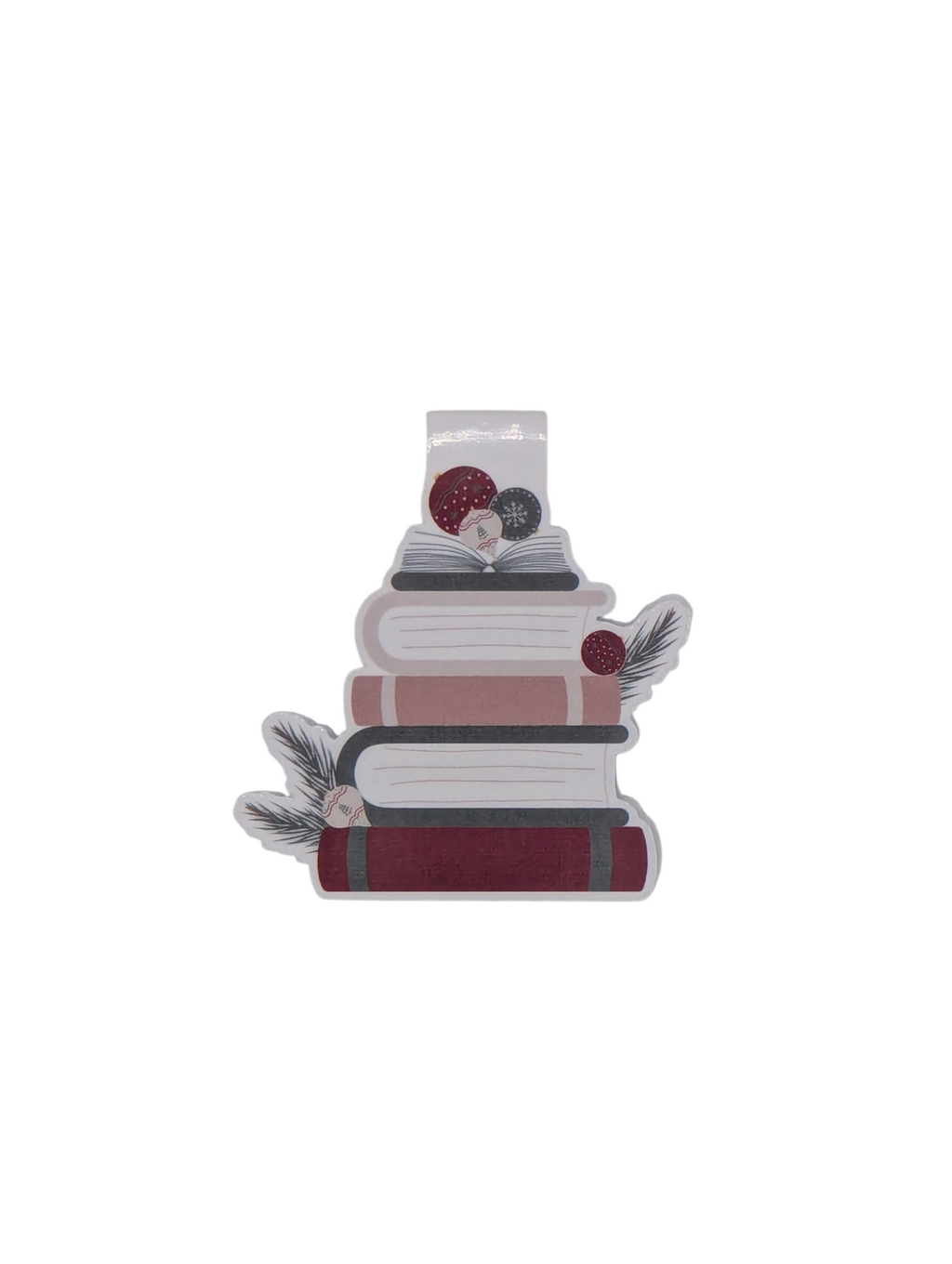 Christmas Bookstack Magnetic Bookmark
