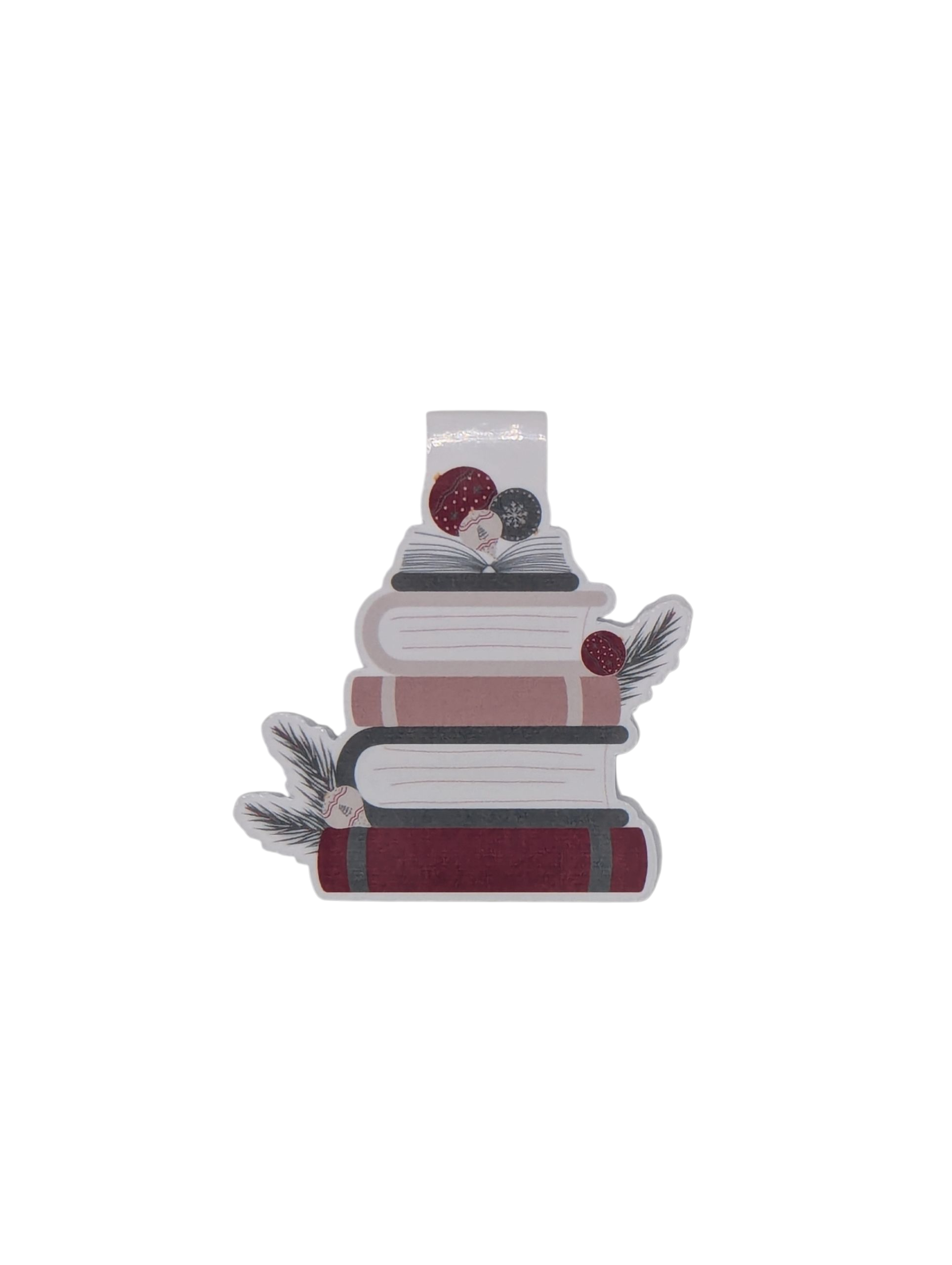 Christmas Bookstack Magnetic Bookmark