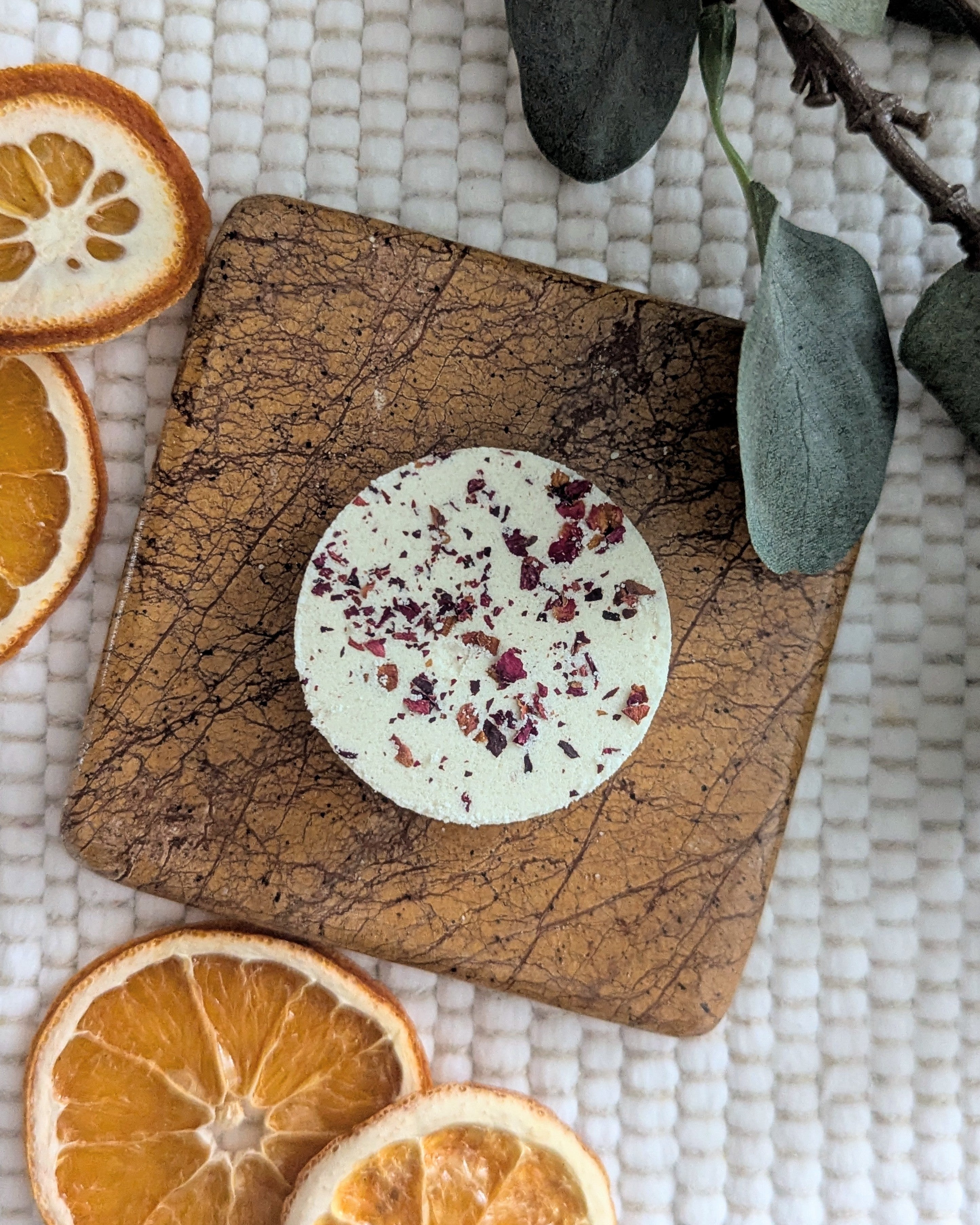 Energizing Orange Bergamot & Eucalyptus Shower Steamers Round