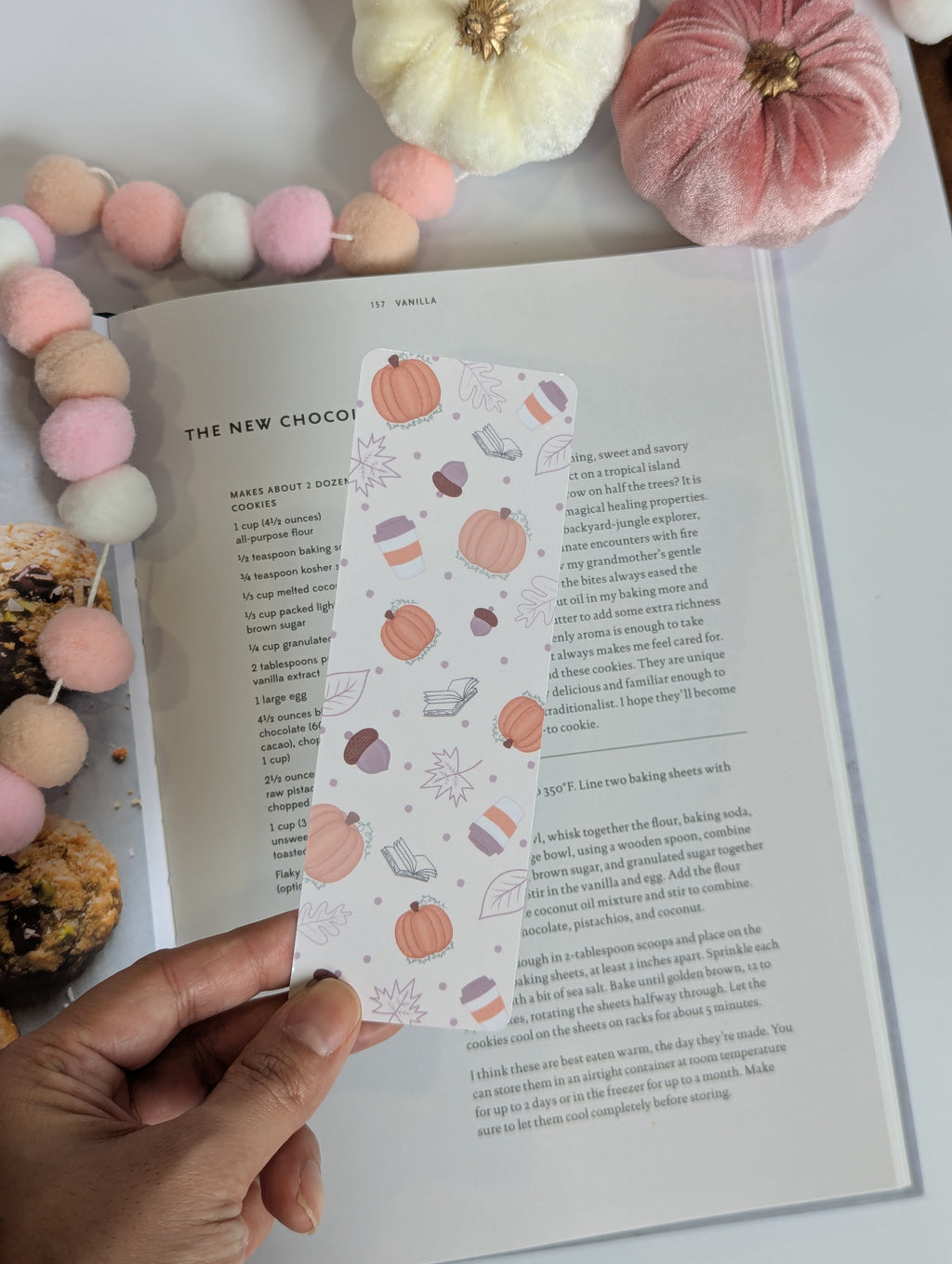 Orange Pumpkin Fall Theme Bookmark