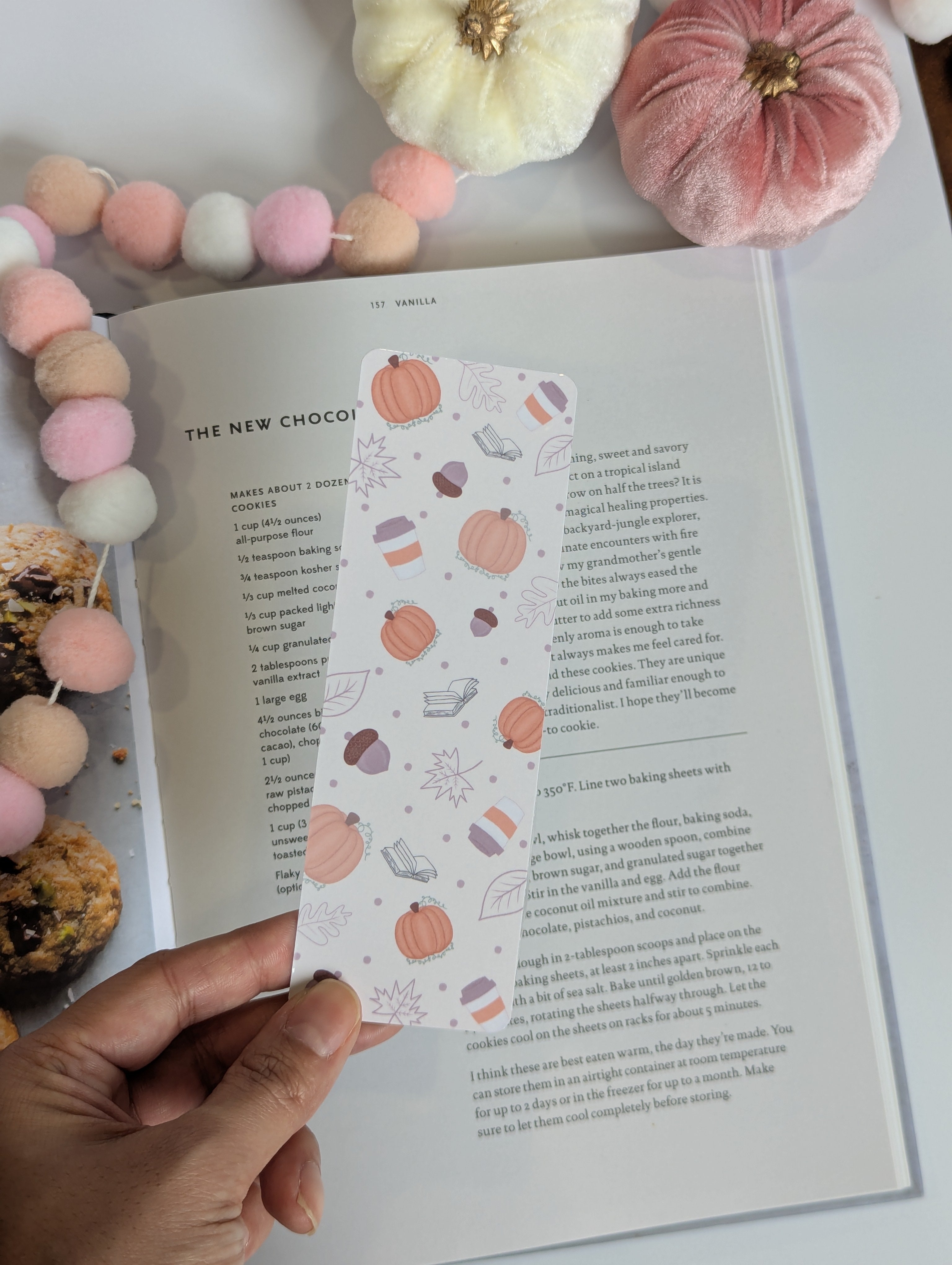 Orange Pumpkin Fall Theme Bookmark