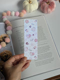 Pink Pumpkin Fall Theme Holographic Dots Bookmark