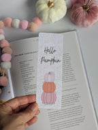 Hello Pumpkin Stack Fall Theme Bookmark