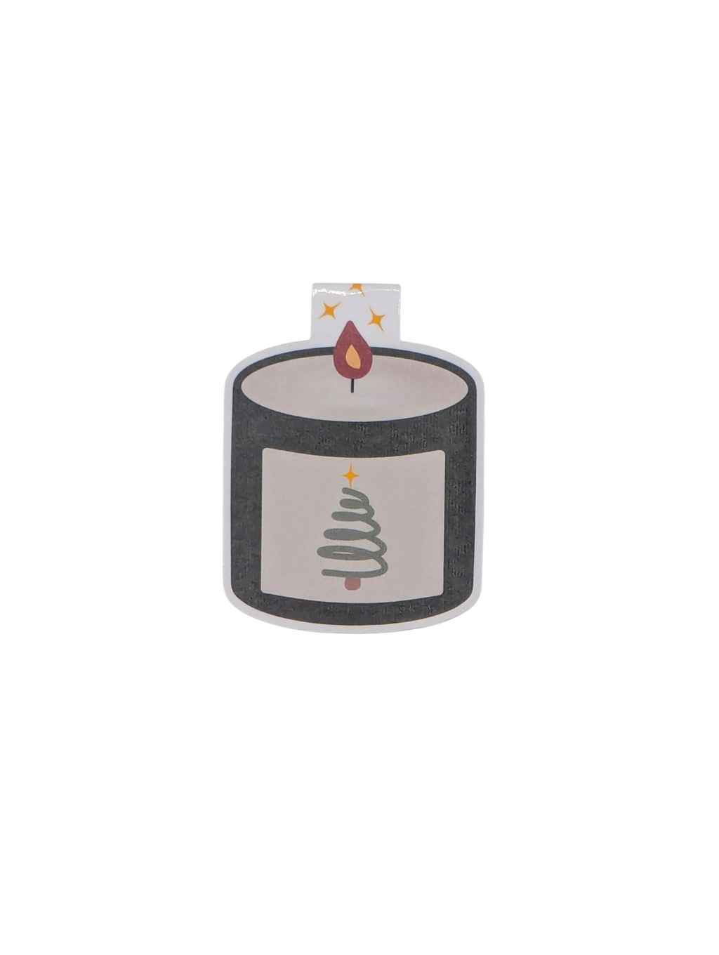 Cozy Candle Christmas Tree Magnetic Bookmark