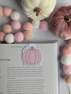 Pink Pumpkin Fall Magnetic Bookmark
