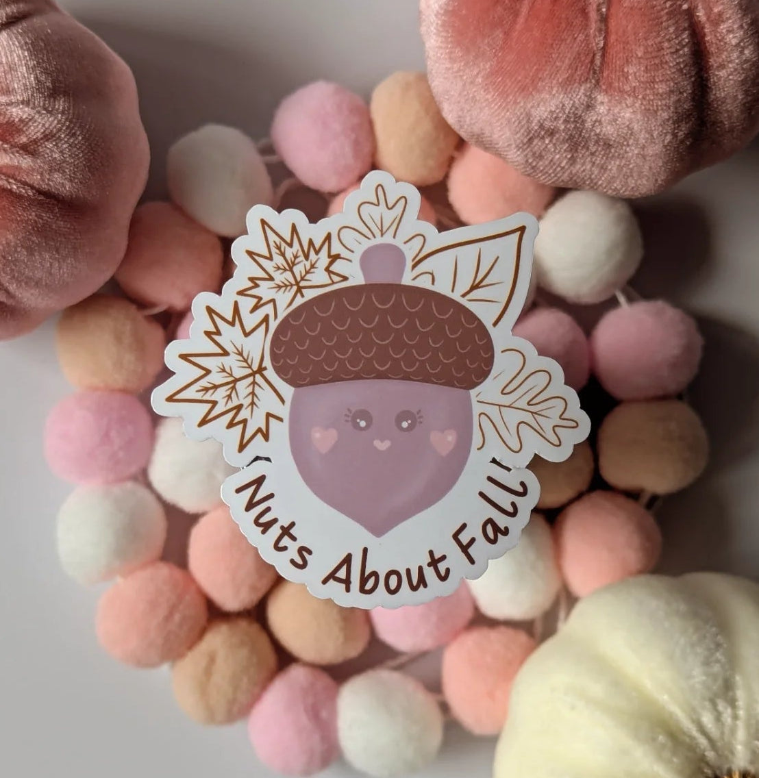 Nuts About Fall Vinyl Sticker
