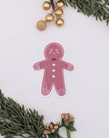 Gingerbread Man Vinyl Sticker Winter Joy