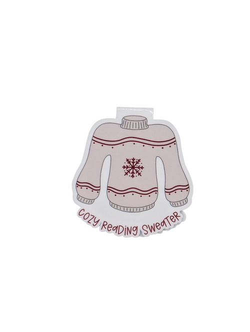 Cozy Reading Sweater Magnetic Bookmark