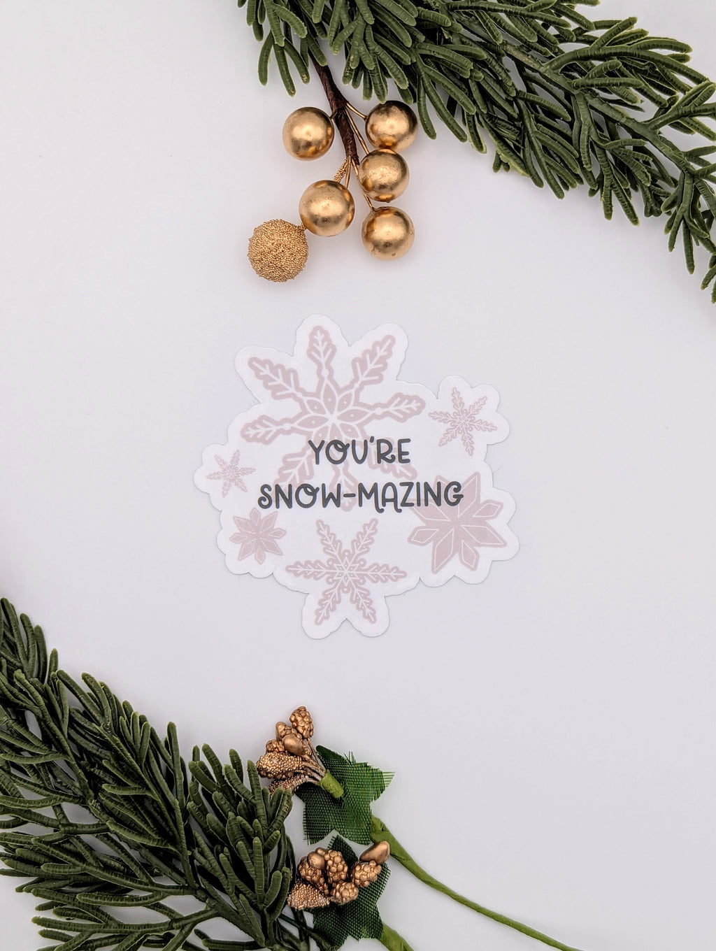 Snowflakes Holiday Winter Vinyl Sticker