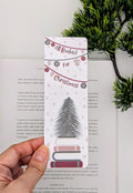 All Booked for Christmas Bookstack Tree Bookmark
